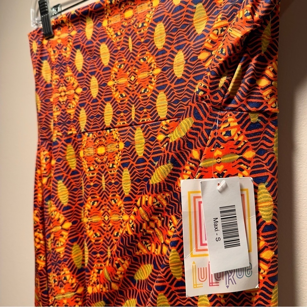 LulaRoe Maxi Long Skirt or Strapless Dress Extra Fancy Added Glow Texture S 6-8 - Picture 6 of 14